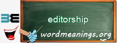 WordMeaning blackboard for editorship